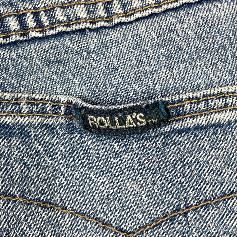 Rolla's Original High Rise Straight Jeans Womens 26 Blue Whisker Denim Academia - Picture 11 of 13